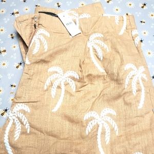 Anne Taylor linen palm shorts size 16
